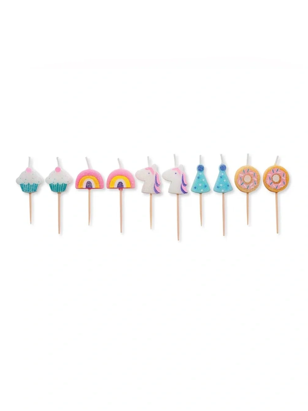 🆕Papyrus Unicorns And Rainbows Cake Candles